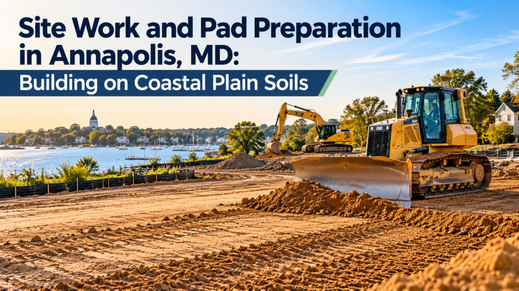 Site Work and Pad Preparation in Annapolis, MD: Building on Coastal Plain Soils